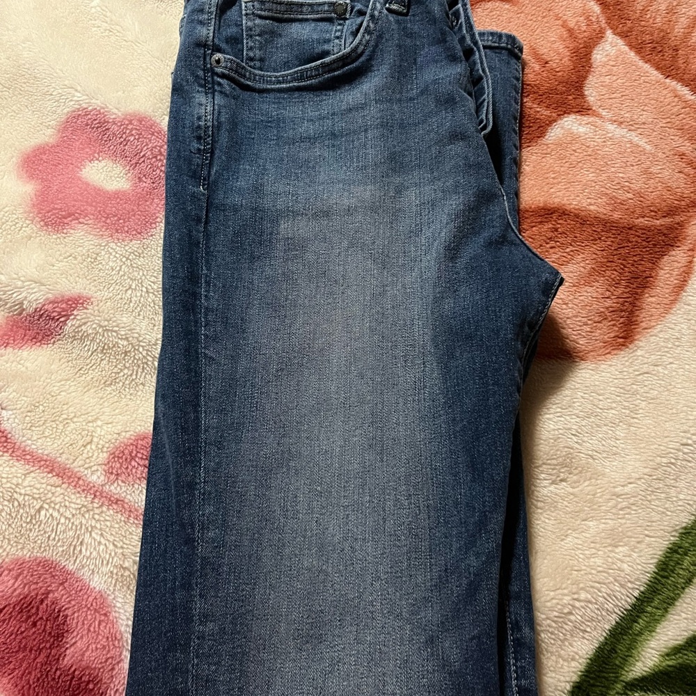 H&M Blue Skinny Jeans Modern Distressed Style